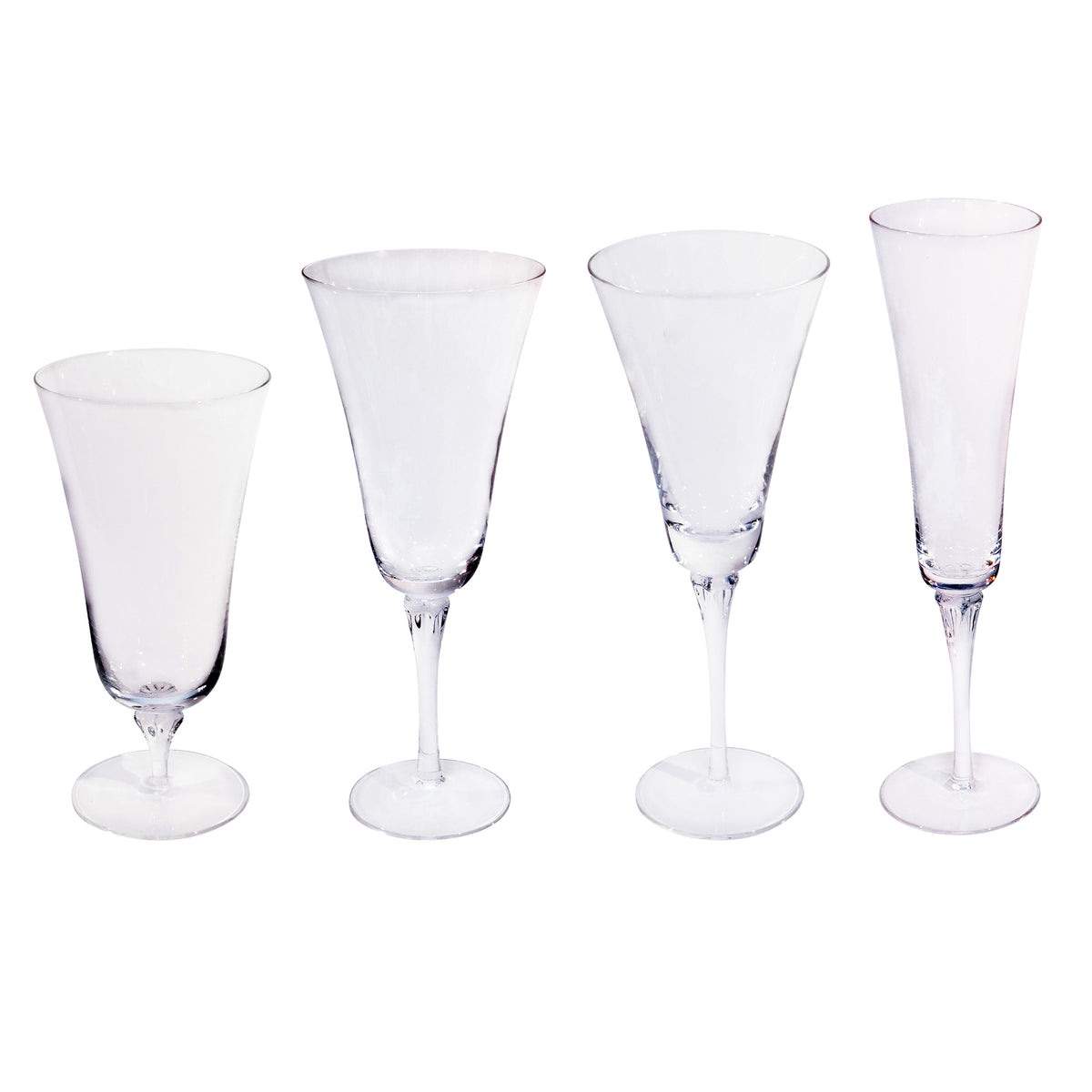 Champagne Flutes Riffles Set – Glasstone