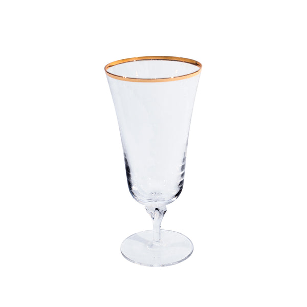 Charlotte Gold Rim Water Goblet - 14 oz