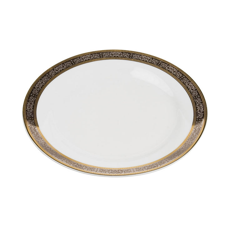 Porcelain- White with Gold and Platinum Rim Charger Plate IEP