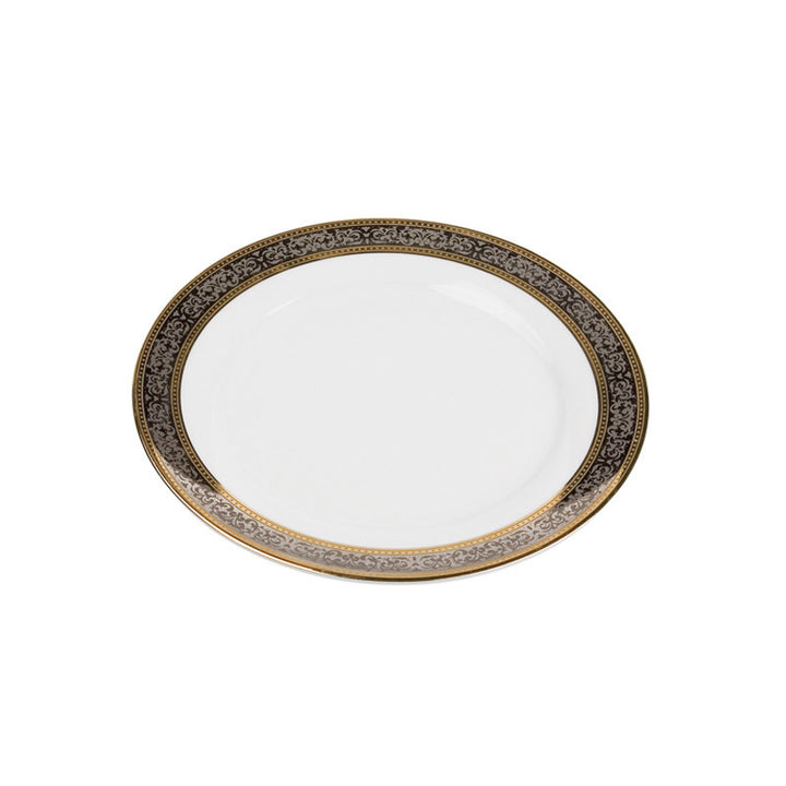 Porcelain- White with Gold and Platinum Rim Salad / Dessert Plate IEP