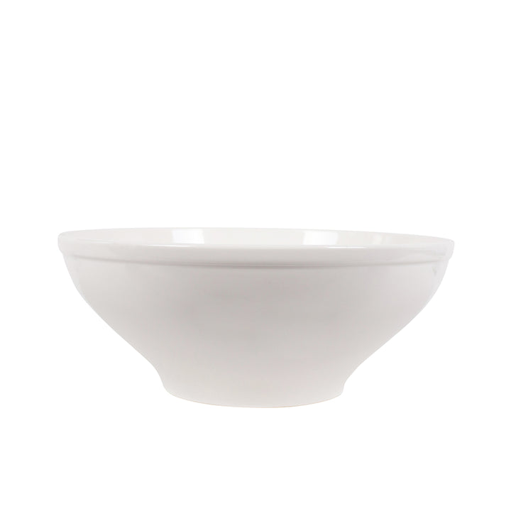 White Porcelain Fluted Round Serving Bowls IEP