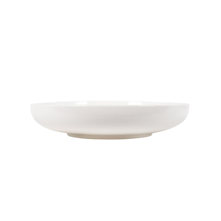 White Porcelain Shallow Round Serving Bowls IEP