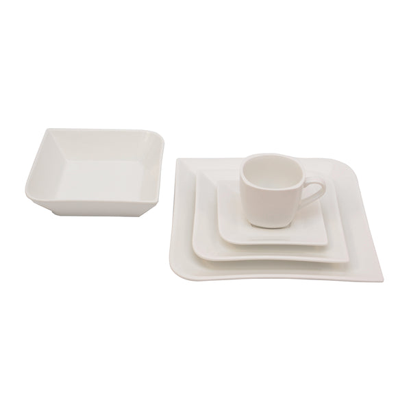 White Porcelain Parallelogram Plates IEP