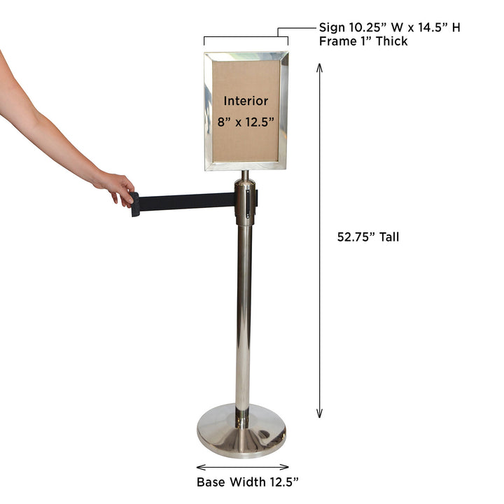 Sign Holder for Retractable Stanchion IEP