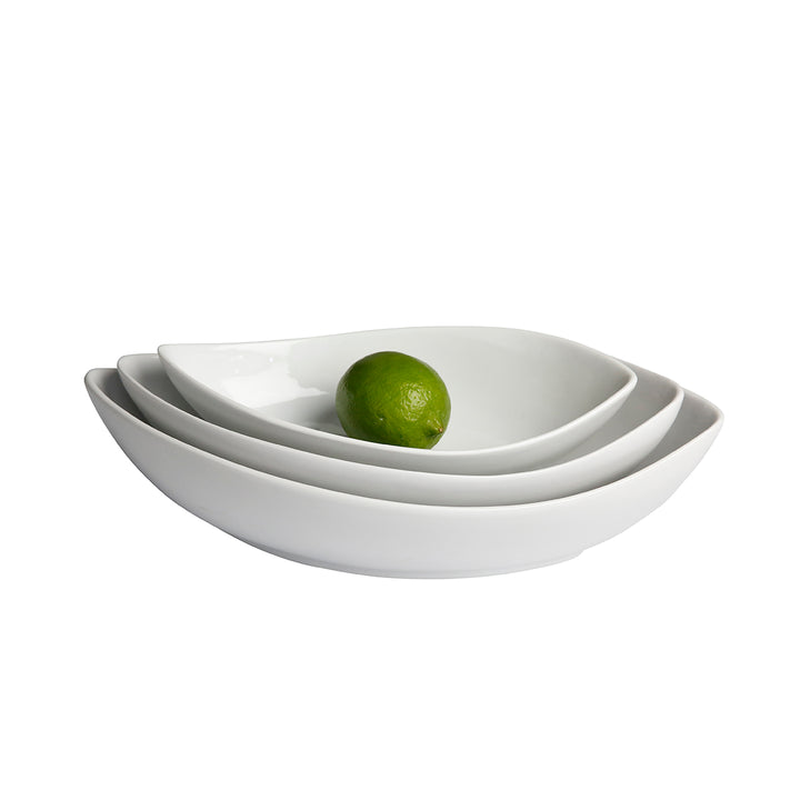 White Porcelain Canoe Bowls IEP