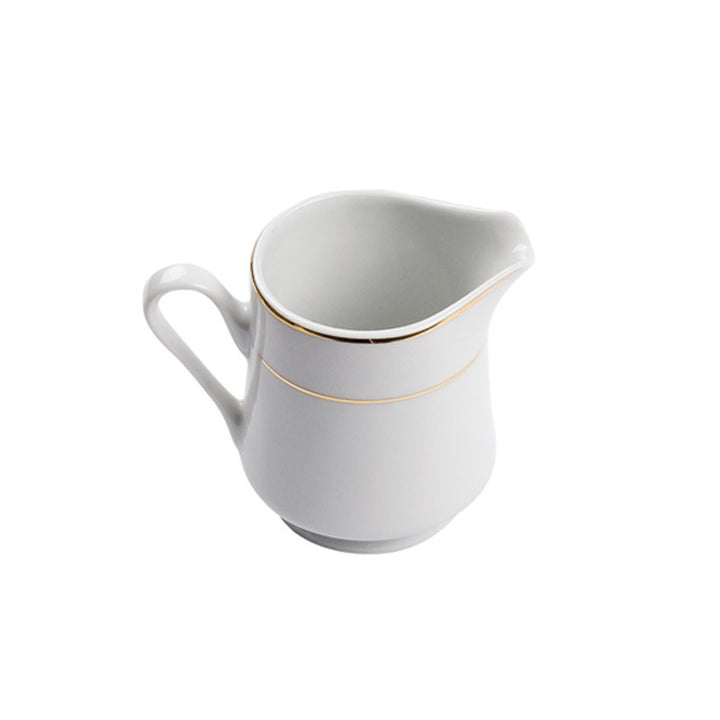 Porcelain- White with Gold Rim Creamer IEP